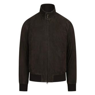 STEWART Bomberjack van Kalfsleer - Heren - Bomber jackets - Bruin - L - Leer - Jassen