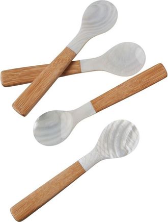 Be Home Shell & Spoons - Set of 4 in Pearl at Nordstrom, Size Medium