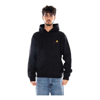 Carhartt Work in Progress Sudadera con Capucha American Script - Sweatshirts & Hoodies - Hombre - Negro - 2XL