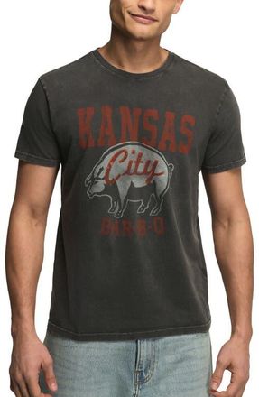 Lucky Brand Kansas City BBQ Cotton Graphic T-Shirt in Jet Black at Nordstrom, Size Xx-Large
