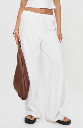 Princess Polly Paigey Camisole & Wide Leg Pants Set in White at Nordstrom, Size 12
