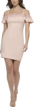 Kensie Solid Scuba Crepe Mini Dress