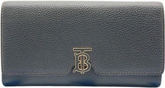 Burberry Black Leather Long Wallet (Bi-Fold) (Pre-Owned)