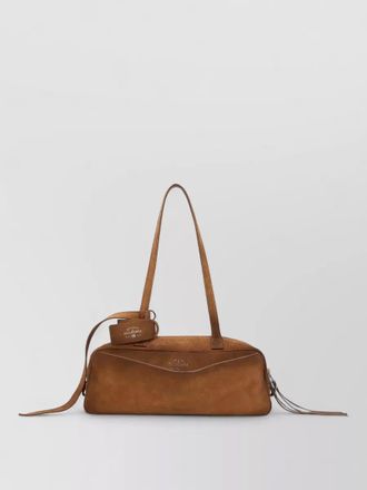 Balenciaga carrie small suede rectangular shoulder bag