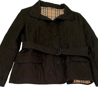 Burberry Black Quilted Jacket Size XL