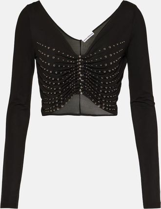 Paco Rabanne Embellished crop top