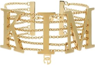 Dolce & Gabbana Gouden Kim Choker Ketting - Dames - Kettingen - Beige - ONE Size - Accessoires