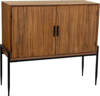 Wanderlust Deco Aparador de madera y metal marrón 110x40x99h cm