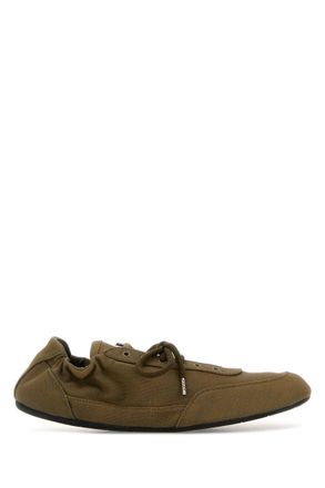 Prada Olive Lace Up Sneakers