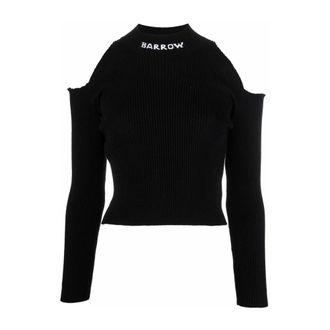 Barrow Ribbed Knit Top - female - BARROW - Turtlenecks - Black - M - Knitwear