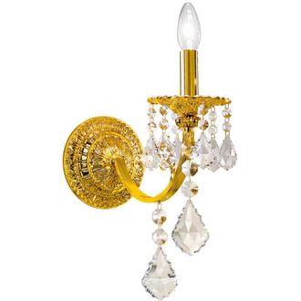 Kolarz Pisani Crystal L&aacute;mpara De Pared De Vela De Cristal De Oro De 24 Quilates - Kolarz
