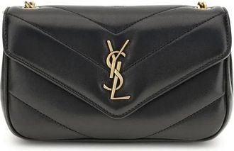 Saint Laurent Gewatteerde Lou Lou Schoudertas - Dames - Schoudertassen - Zwart - ONE Size - Tassen