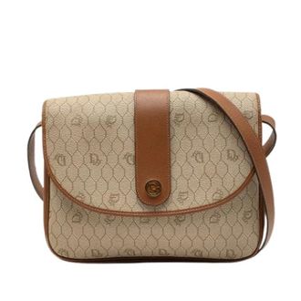 Dior Pre-owned Canvas Crossbody Bag - Dames - Pre-owned - Beige - Maat: ONE Size Leer