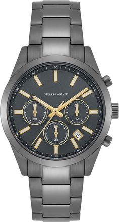Spears & Walker Mens Chronograph - Grey Stainless Steel - One Size