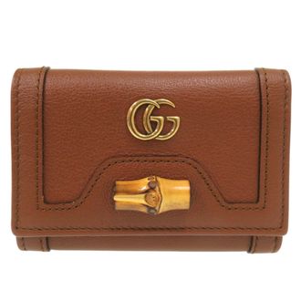 Gucci Brown Leather Wallet (Tri-Fold) (Pre-Owned)