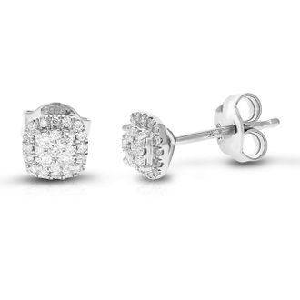 Vir Jewels 1/4 cttw Lab Grown Diamond Composite Earrings in Sterling Silver With Push Backs For Women