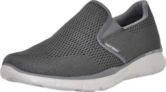 Skechers Mens Equalizer Double Play Slip-On Loafer, Charcoal, 8 M US