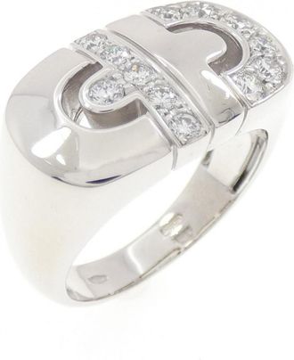 Bulgari White Gold White Gold (18K) Band Ring (Pre-Owned)