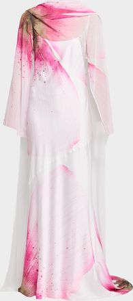 Significant Other Devlyn Floral Satin Georgette Gown