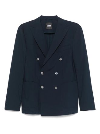 BOSS double-breasted blazer - Blue