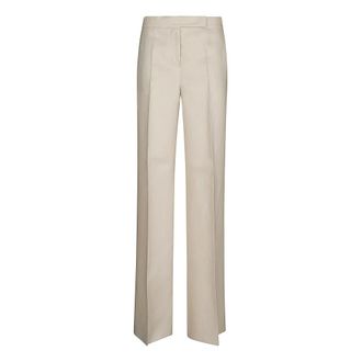 Max Mara Wide Trousers, female, Beige, Size: 2XS Mxmbadesse Ampio Trousers