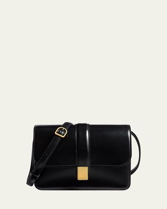 Khaite Blake Boxy Leather Crossbody Bag