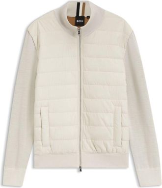 BOSS Padded-front jacket in virgin wool