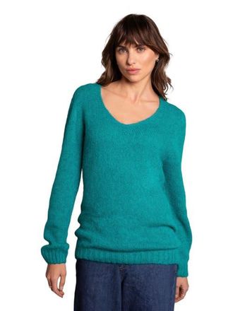 Celtic & Co. Alpaca Cott Slouch V Neck Sweater in Sea Green at Nordstrom, Size X-Small