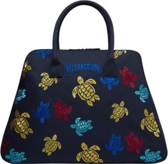 Vilebrequin Canvas Tas Multicolor Schildpadden Dans - Dames - Handtassen - Veelkleurig - ONE Size - Katoen - Tassen