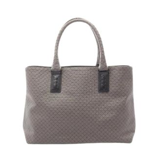 Bottega Veneta Pre-owned Tote Bags, female, Gray, Size: ONE SIZE Pre-owned Marco Polo PVC Coated Canvas Leather Tote Bag