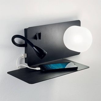 Netlighting Book LED 2 Light Wall Light Black G9