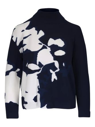 Akris floral high-neck sweater - Blu