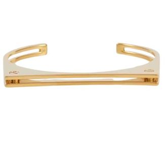 Saint Laurent Polished Brass Bangle Size M
