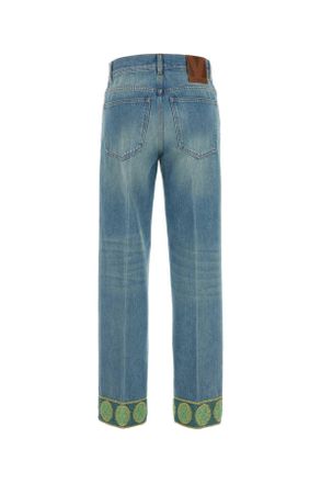 Valentino Garavani Womens Denim Jeans Mediumbluedenim Exterior: Cotton