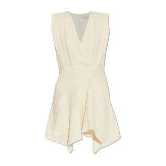 Iro Sebastia Jurk - Dames - Jurken - Beige - Maat: XL Tweed