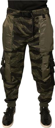 Dolce & Gabbana Groene Cargo Jogger Broek met Gesp - Heren - Slim Fit Broeken - Groen - S - Katoen - Broeken