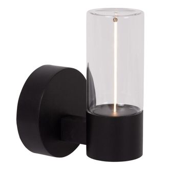 Lucide L&aacute;mpara de pared de metal con 1 led integrado, negro