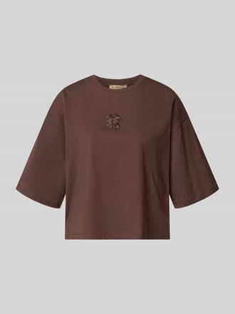 Smith & Soul Cropped Boxy Fit T-Shirt mit Rundhalsausschnitt in Dunkelbraun, Gr&ouml;&szlig;e XXL