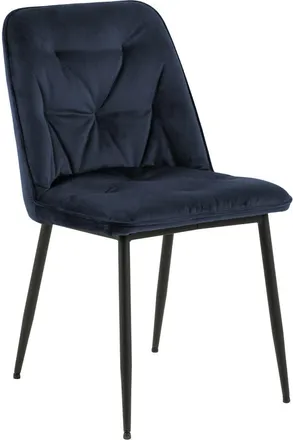ebuy24 Silla Tapizada Est&aacute;ndar Brooke Con Patas De Metal Azul Marino