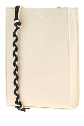 Jil Sander Womens Ivory Leather Small Tangle Shoulder Bag 106 Borse A Tracolla