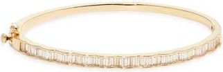 Nordstrom Channel Set Cubic Zirconia Bangle in Clear- Gold at Nordstrom Rack