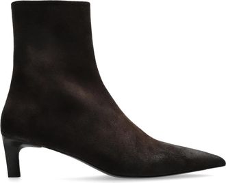 Mars&egrave;ll Su&egrave;de enkellaarsjes met hak - Dames - Laarzen met Hak - Bruin - 36 EU - Su&egrave;de - Schoenen