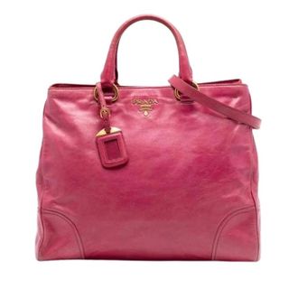 Prada Pre-owned Satchel - Dames - Pre-owned - Roze - Maat: ONE Size Leer