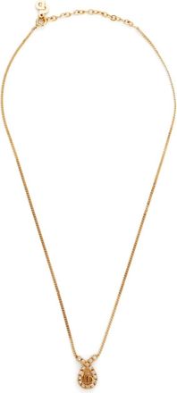 Dior CD rhinestone necklace - women - Rhinestone/Gold Plated - One Size