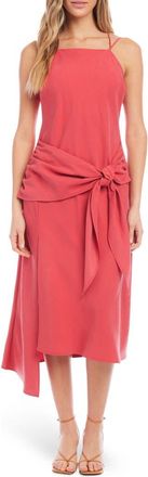 Fifteen Twenty Strappy Tie Front Dress in Rouge at Nordstrom Rack, Size Large