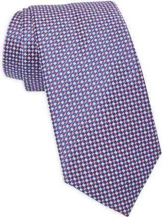 Tommy Hilfiger Sintra Geometric Jacquard Tie in Navy/Red at Nordstrom Rack