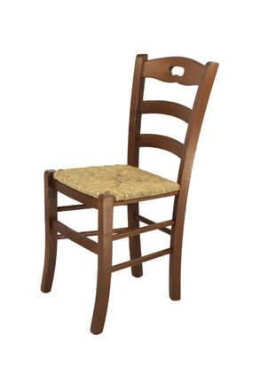Tommychairs Tommychairs Silla Savoie En Haya Nogal Claro Y Asiento Paja