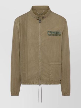 Maison Margiela printed stand collar sports jacket