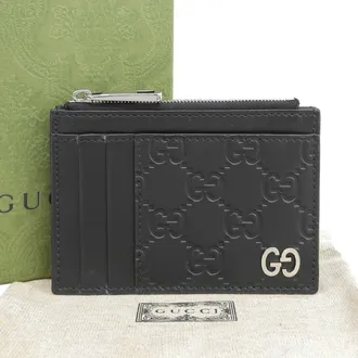 Gucci Black Leather Coin Purse/Coin Case (Pre-Owned)