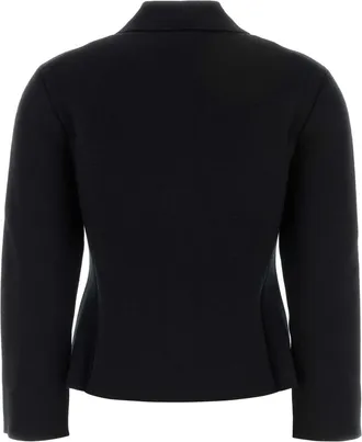 Saint Laurent Womens Black Wool Cardigan Noir Exterior: Abiti Dress